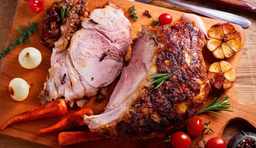 Pernil assado sem osso